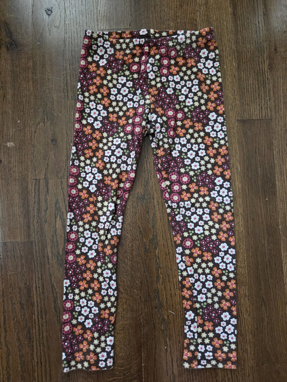 Gymboree Girls 5 Brown Fall Floral Leggings